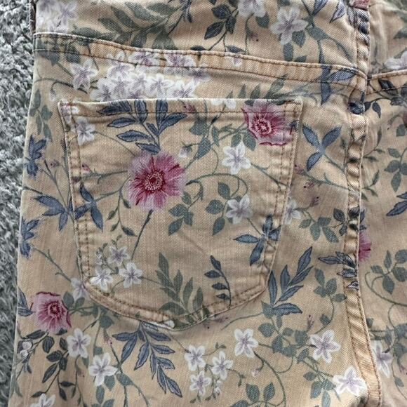 Code Bleu Love Size 6 Crop Floral Denim Jeans Casual Summer Weekend - Picture 12 of 14